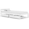 vidaXL Cadre de lit sans matelas blanc bois de pin massif 90x200 cm