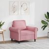 vidaXL Fauteuil Rose 60 cm Velours