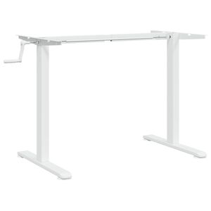 vidaXL Cadre de bureau debout blanc (94-135)x60x(70-114) cm acier