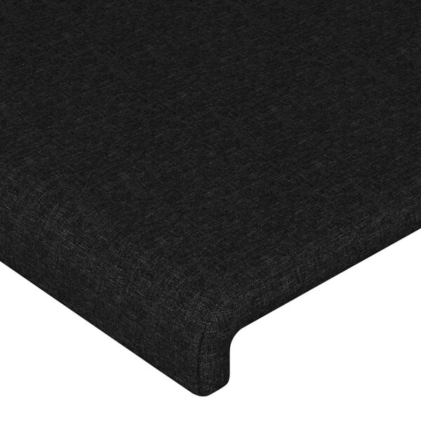 vidaXL Têtes de lit 2 pcs Noir 100x5x78/88 cm Tissu