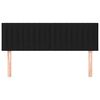 vidaXL T&ecirc;tes de lit Noir 144 x 5 x 78/88 cm Tissu