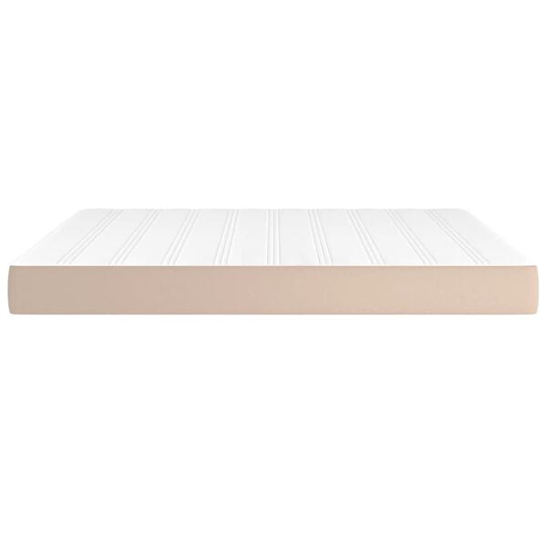 vidaXL Matelas de lit &agrave; ressorts ensach&eacute;s fermet&eacute; moyenne Cappuccino 180x200x20cm