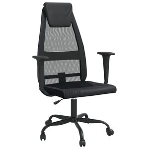 vidaXL Chaise de bureau réglable en hauteur noir