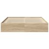 vidaXL Cadre de lit sans matelas ch&ecirc;ne sonoma 200x200 cm