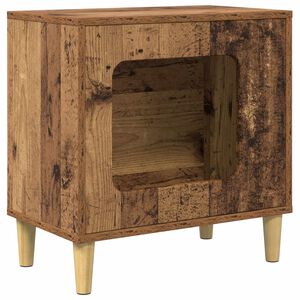 vidaXL Maison pour chat Bois ancien 51 x 30 x 52 cm Bois d'ing&eacute;nierie