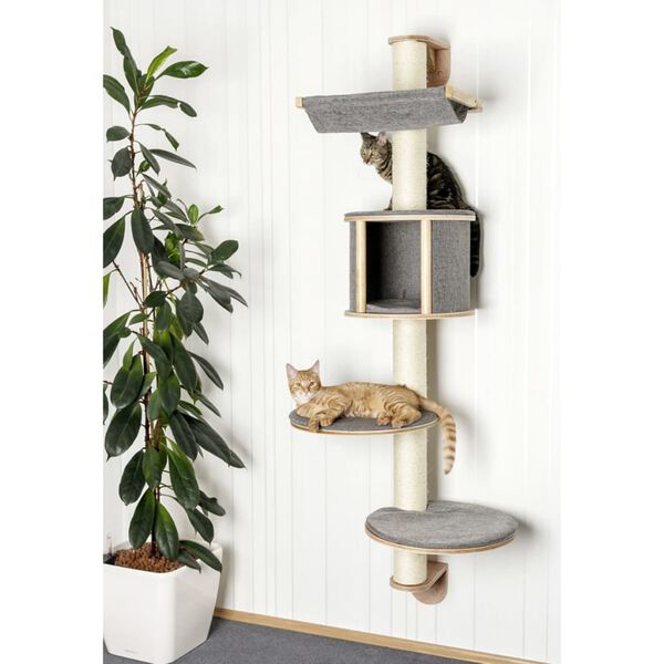 Kerbl Arbre &agrave; chats mural Dolomit Tofana 168 cm Gris 81540