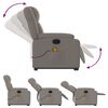 vidaXL Fauteuil inclinable de massage Taupe Tissu