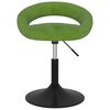 vidaXL Chaises pivotantes &agrave; manger lot de 2 Vert clair Velours