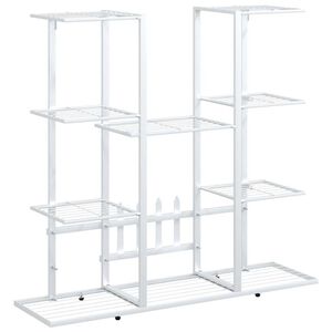 vidaXL Jardini&egrave;re 94,5x25x89 cm Blanc Fer