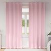 vidaXL Rideaux occultants avec anneaux 2 pcs Rose b&eacute;b&eacute; 260 x 140 cm