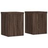 vidaXL Supports pour plantes 2 pcs ch&ecirc;ne marron bois d'ing&eacute;nierie