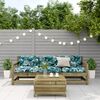 vidaXL Salon de jardin 4 pcs avec coussins bois de pin impr&eacute;gn&eacute;