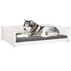 vidaXL Lit pour chien Blanc 105,5x75,5x28 cm Bois de pin solide