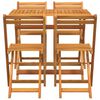 vidaXL Ensemble bistrot 5 pcs Marron Bois d'acacia massif