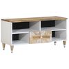 vidaXL Meuble TV 100x33,5x46 cm bois massif de manguier