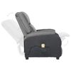 vidaXL Fauteuil de massage Gris clair Similicuir et tissu