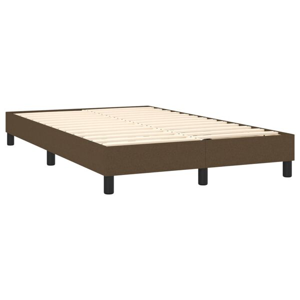 vidaXL Sommier à lattes de lit avec matelas Marron foncé 120x200 cm