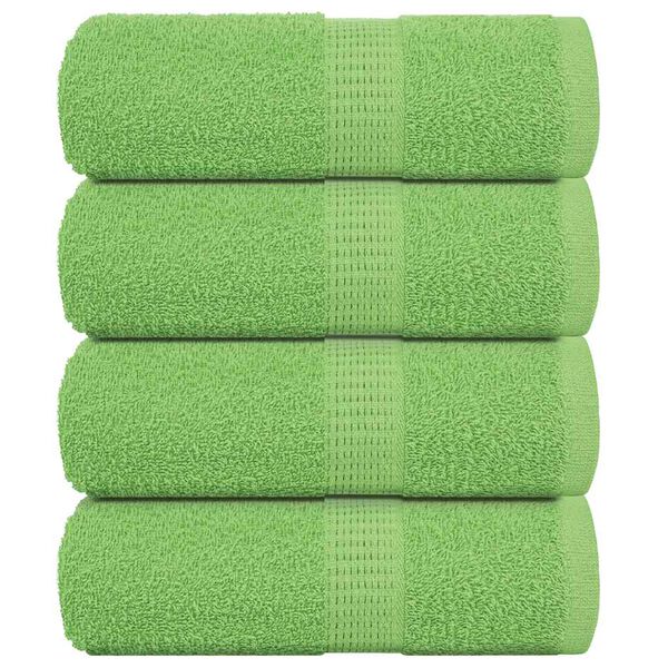 vidaXL Serviettes d'invit&eacute; FROGN 4pcs vert pomme 30x50cm 360 g/m&sup2;