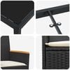 vidaXL Ensemble de salle à manger pour jardin 5 pcs Noir polyrotin