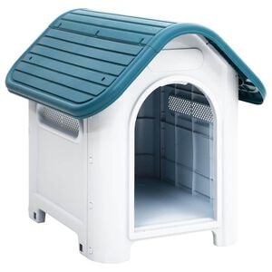 vidaXL Niche pour chien Bleu 59x75x66 cm Polypropyl&egrave;ne