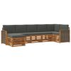 vidaXL Ensemble de canap&eacute;s d'ext&eacute;rieur 6 pc Naturel et Anthracite