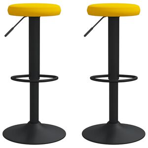 vidaXL Tabourets de bar lot de 2 jaune moutarde velours