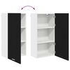 vidaXL Armoire suspendue Ch&ecirc;ne noir et Blanc 50 x 31 x 100 cm