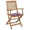 vidaXL Chaises pliables de jardin lot de 6 avec coussins Bois d'acacia