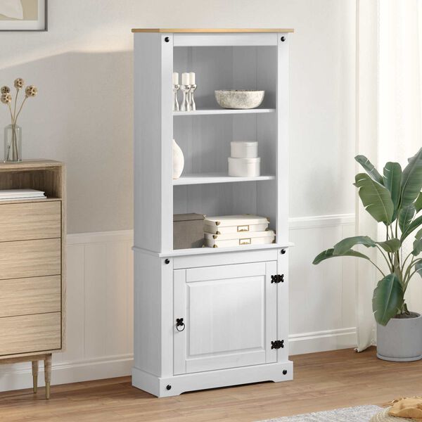 vidaXL Haut Armoire Blanc 74 x 38 x 170 cm Pin massif