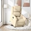 vidaXL Fauteuil inclinable &eacute;lectrique cr&egrave;me tissu