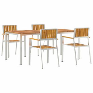 vidaXL Ensemble de repas ext&eacute;rieur 5 pc 180 x 90 x 75 cm