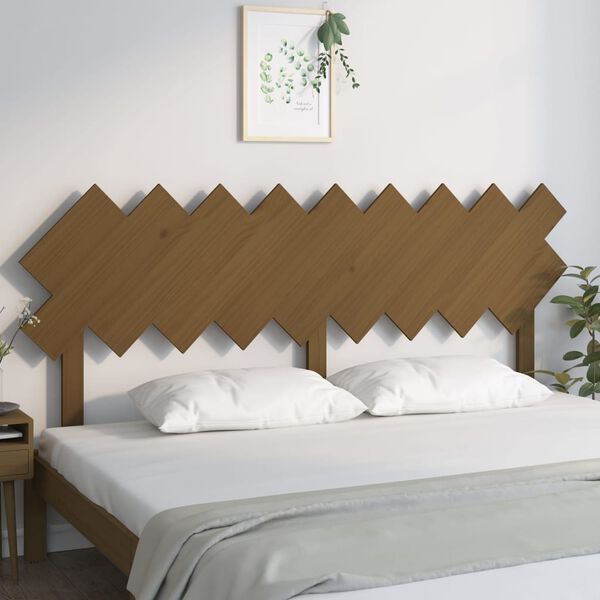 vidaXL T&ecirc;te de lit Marron miel 178x3x80,5 cm Bois massif de pin