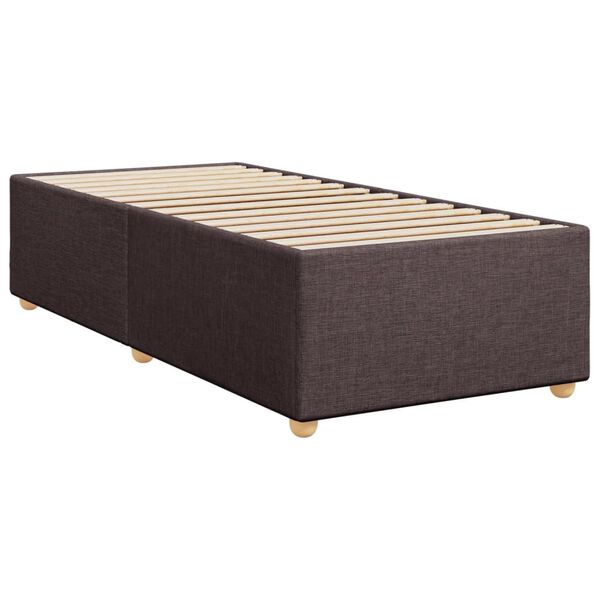 vidaXL Cadre de lit sans matelas marron fonc&eacute; 90x190 cm tissu
