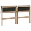 vidaXL T&ecirc;te de lit capitonn&eacute;e Gris fonc&eacute; 135 cm Pin massif