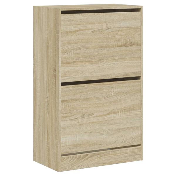 vidaXL Armoire &agrave; chaussures ch&ecirc;ne sonoma 60x34x96,5 cm bois ing&eacute;nierie