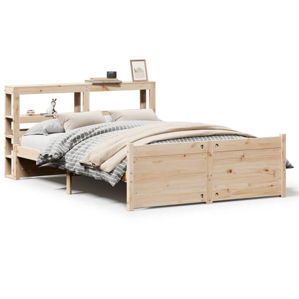 vidaXL Cadre de lit avec t&ecirc;te de lit sans matelas 120x190 cm