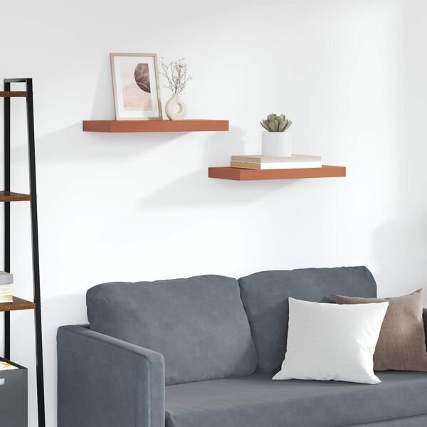 vidaXL &Eacute;tag&egrave;re Murale 2 pcs Rouge 50 x 23 x 4 cm Bois d'ing&eacute;nierie