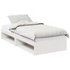 vidaXL Lit de jour avec matelas blanc 100x200 cm bois de pin massif