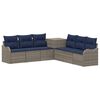 vidaXL Ensemble de Canap&eacute;s 7 pc Gris et bleu marine
