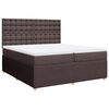 vidaXL Sommier &agrave; lattes de lit avec matelas Marron fonc&eacute; 200x200 cm