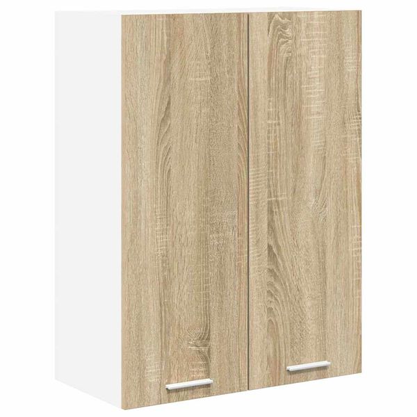 vidaXL Armoire suspendue avec stockage Ch&ecirc;ne Sonoma 60 x 31 x 80 cm