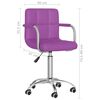 vidaXL Chaises &agrave; manger pivotantes lot de 2 violet similicuir