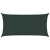 vidaXL Voile d'ombre 2,5 x 6 m HDPE Rectangulaire Vert fonc&eacute;