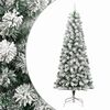 vidaXL Sapin de No&euml;l artificiel &agrave; charni&egrave;res avec neige floqu&eacute;e 180 cm