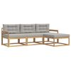 vidaXL Ensemble de canap&eacute;s d'ext&eacute;rieur 4 pc Blanc et gris clair