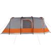 vidaXL Tente de camping tunnel 4 personnes gris et orange imperméable