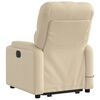 vidaXL Fauteuil inclinable de massage Cr&egrave;me Tissu