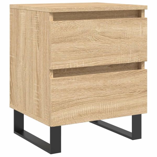 vidaXL Table de chevet ch&ecirc;ne sonoma 40x35x50 cm bois d&rsquo;ing&eacute;nierie