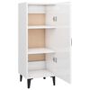 vidaXL Buffet Blanc brillant 34,5x34x90 cm Bois d'ingénierie