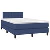 vidaXL Sommier &agrave; lattes de lit avec matelas bleu 120x190 cm tissu